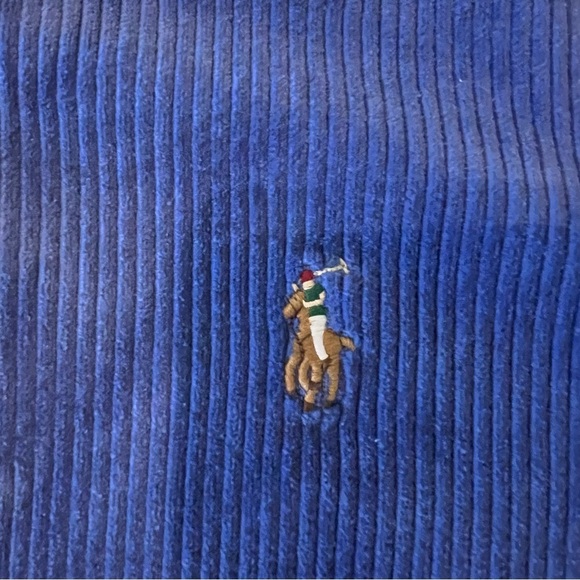 POLO RALPH LAUREN Boys Knit Corduroy Quarter-Zip Pullover Blue Sz 10-12 NWT - Picture 4 of 8